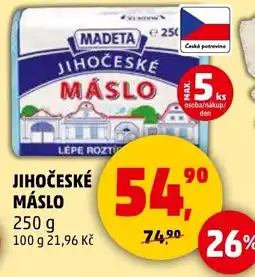 Penny Market MADETA Jihočeské máslo nabídka