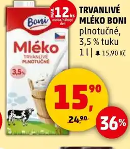 Penny Market Trvanlivé mléko boni plnotučné nabídka