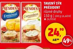 Penny Market Tavený sýr président nabídka