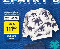 Tesco Chlapecká mikina nabídka