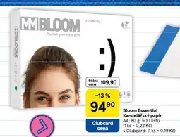 Tesco Bloom essential kancelářský papír nabídka