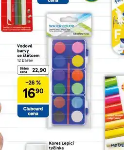 Tesco Vodové barvy se štětcem nabídka