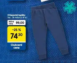 Tesco Chlapecké tepláky nabídka