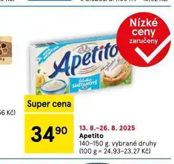 Tesco Apetito nabídka