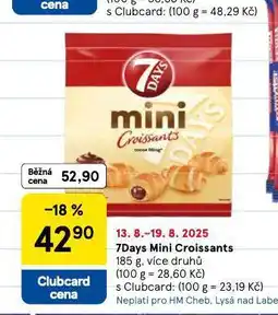 Tesco 7days mini croissant nabídka