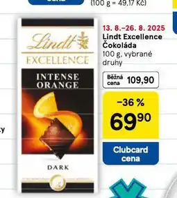Tesco Lindt excellence čokoláda nabídka
