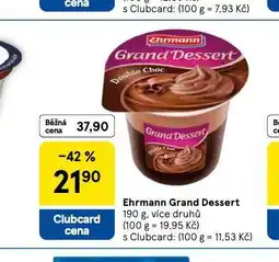 Tesco Ehrmann grand dessert nabídka