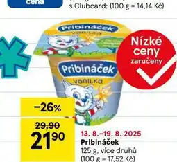 Tesco Pribináček nabídka