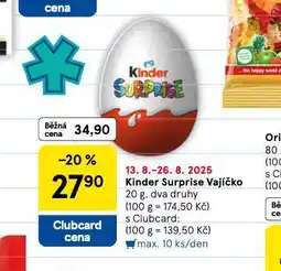 Tesco Kinder suprise vajíčka nabídka