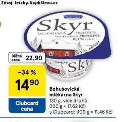 Tesco Bohušovická mlékárna skyr nabídka