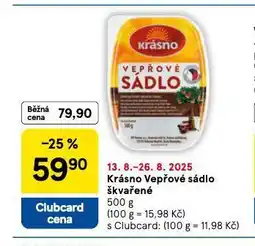 Tesco Vepřové sádlo škvařené nabídka