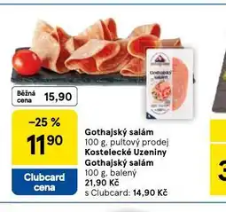 Tesco Gothajský salám nabídka