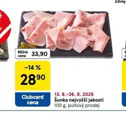 Tesco Šunka nejvyšší jakosti nabídka