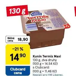 Tesco Kunín termix maxi nabídka