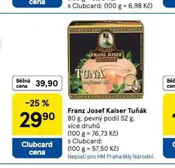 Tesco Franz josef kaiser tuňák nabídka