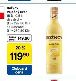 Tesco Božkov vaječný likér nabídka