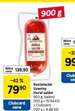 Tesco Horal salám nabídka