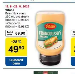 Tesco Vitana dresink k masu nabídka
