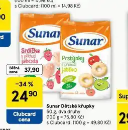 Tesco Sunar dětské křupky nabídka