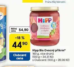 Tesco Hipp bio ovocný příkrm nabídka