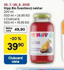 Tesco Hipp bio švestkový nektar nabídka