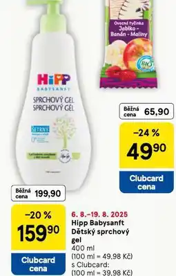Tesco Hipp babysanft dětský sprchový gel nabídka