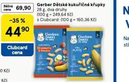 Tesco Gerber dětské kukuřičné křupky nabídka