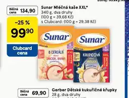 Tesco Sunar mléčná kaše xxl nabídka