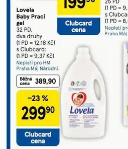 Tesco Lovela baby prací gel nabídka