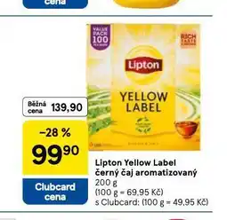 Tesco Lipton yellow label černý čaj nabídka