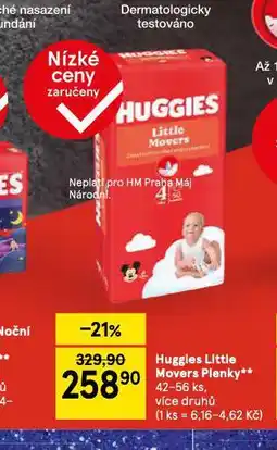Tesco Huggies little movers plenky nabídka