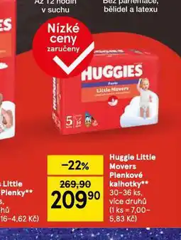 Tesco Huggies movers plenkové kalhotky nabídka