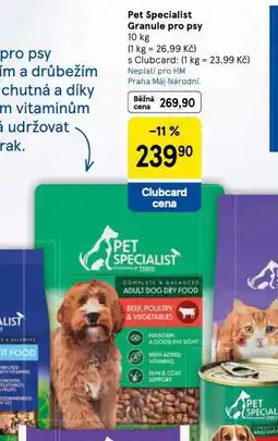 Tesco Pet specialist granule pro psy nabídka