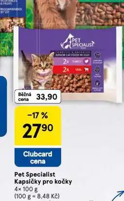 Tesco Pet specialist kapsičky pro kočky nabídka