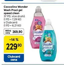 Tesco Coccolino wonder wash prací gel nabídka