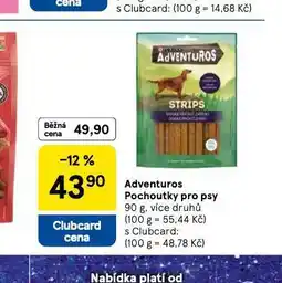 Tesco Adventuros pochoutky pro psy nabídka