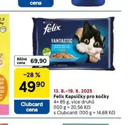 Tesco Felix kapsičky pro kočky nabídka