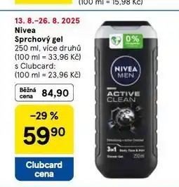 Tesco Nivea sprchový gel nabídka