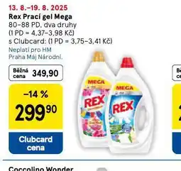 Tesco Rex prací gel mega nabídka