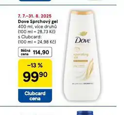 Tesco Dove sprchový gel nabídka