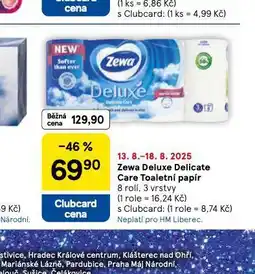 Tesco Zewa delux delicate care toaletní papír nabídka