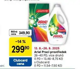 Tesco Ariel prací prostředek nabídka