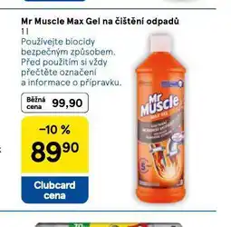 Tesco Mr muscle max gel na čištění odpadů nabídka