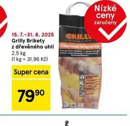 Tesco Grilly brikety z dřevěného uhlí nabídka