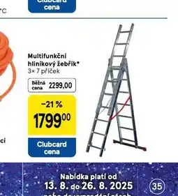 Tesco Multifunkční hliníkový žebřík nabídka