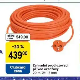 Tesco Zahradní prodlužovací přívod oranžový nabídka