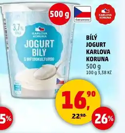 Penny Market Bílý jogurt karlova koruna nabídka