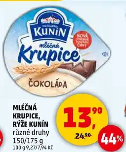 Penny Market Mléčná krupice, rýže kunín nabídka