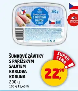 Penny Market Šunkové závitky s pařížským salátem karlova koruna nabídka