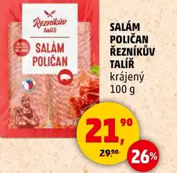 Penny Market Salám poličan řezníkův talíř krájený nabídka